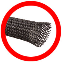 High Flexible PET Self Wrapping Split Braided Sleeving Against Abrasion