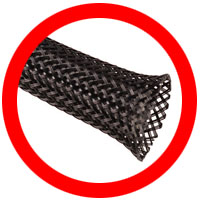 Split Braid Sleeving 25mm (1) Black - Motorsport Electronics Limited