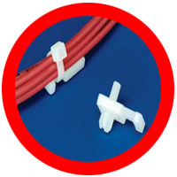 low profile rivet cable tie mounts